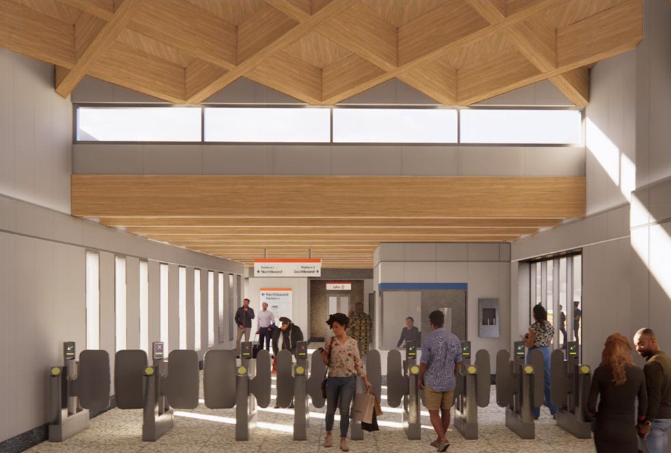 Buckland Timber Surrey Quays Station Upgrade visualisation 2